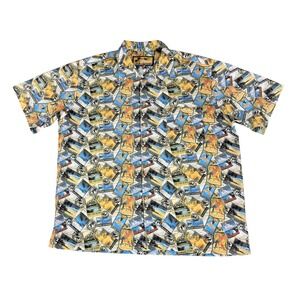 Jimmy Buffett Margaritaville 2XL Hawaiian Shirt Aloha Beach Retro Postcards